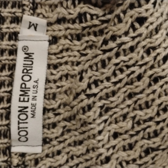Cotton Emporium size medium sweater.Grey/ off white . Pretty for fall/ winter. - Picture 5 of 7